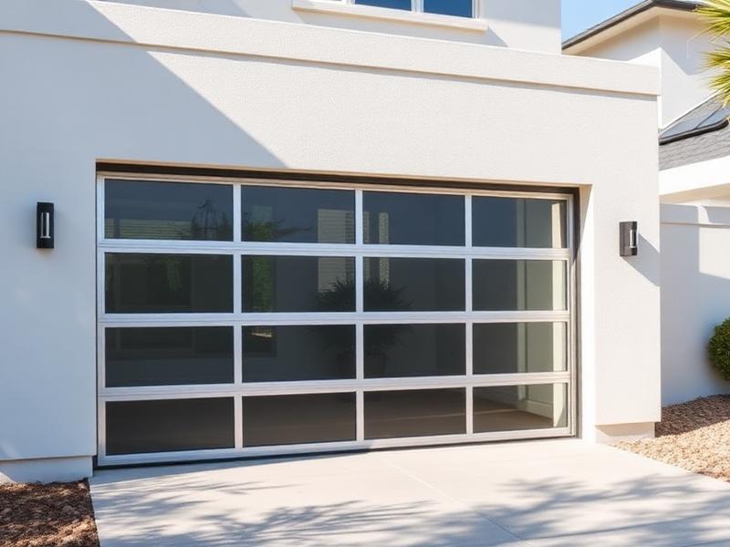 Contemporary aluminum and glass garage door San Mateo